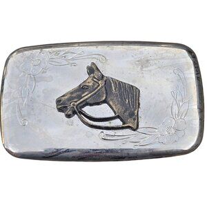 Vintage horse Belt Buckle Western Wear Rodeo Cowboy Cowgirl Equine Collectible